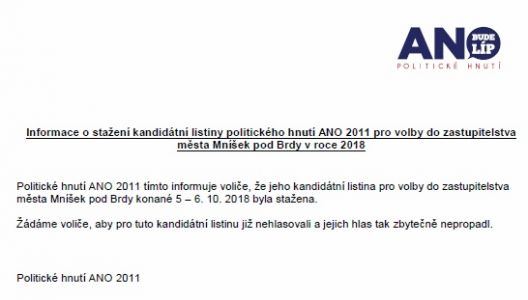 PROHLÁŠENÍ ANO 2011