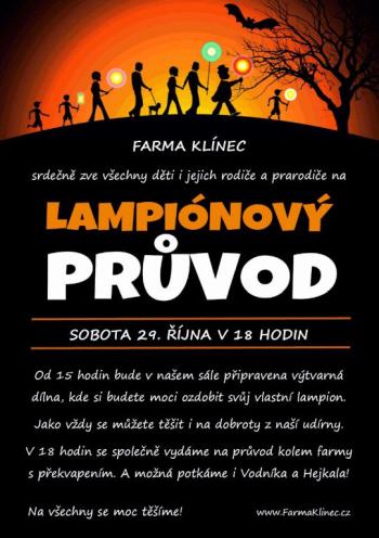 Pozvánka na lampionový průvod do Klínce