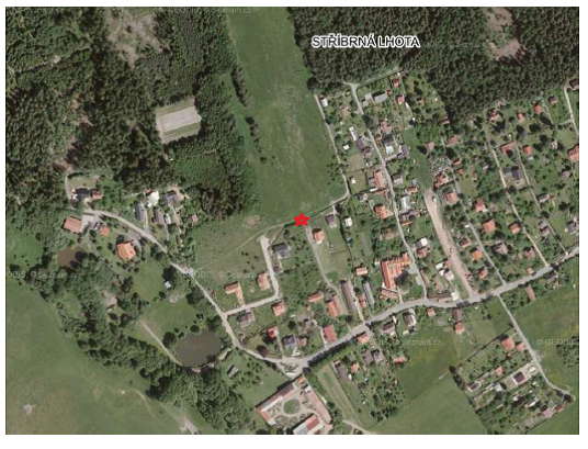 Mapa s místem nálezu