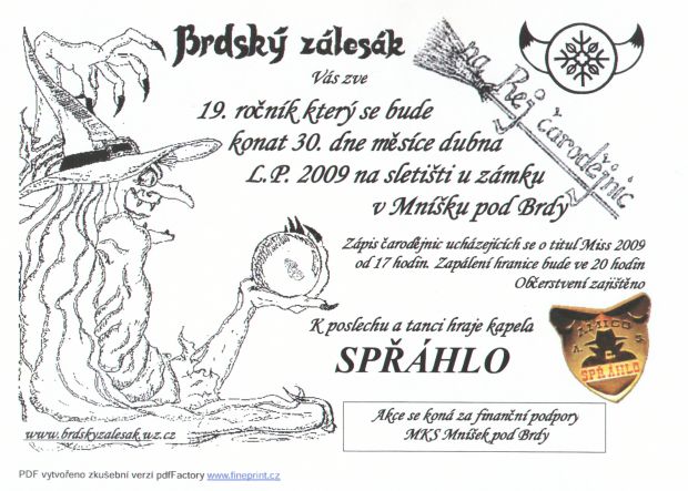 SLET ČARODĚJNIC v Mníšku pod Brdy 2009