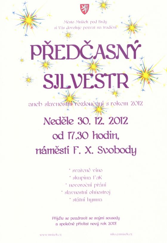 Předčasný Silvestr 2012 PLAKÁT