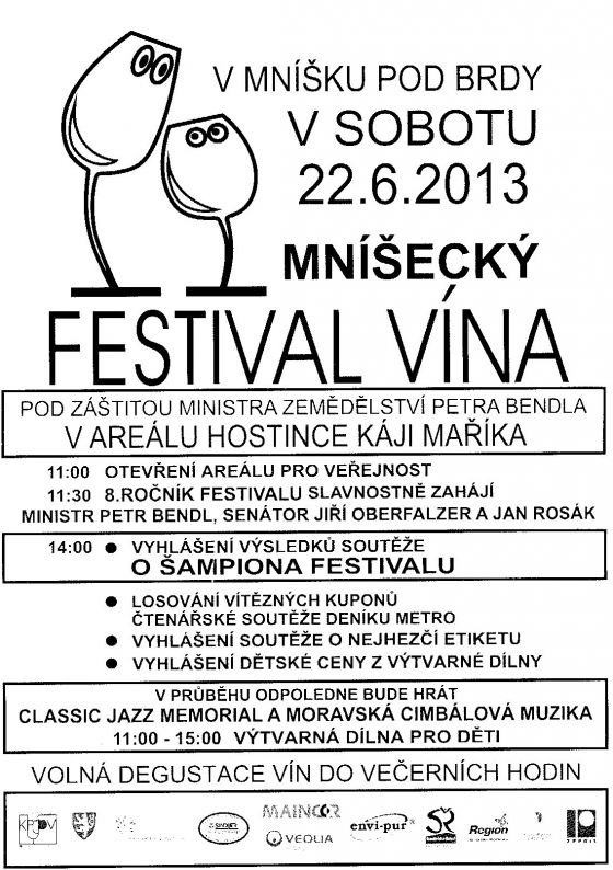 Mníšecký festival vína - plakát